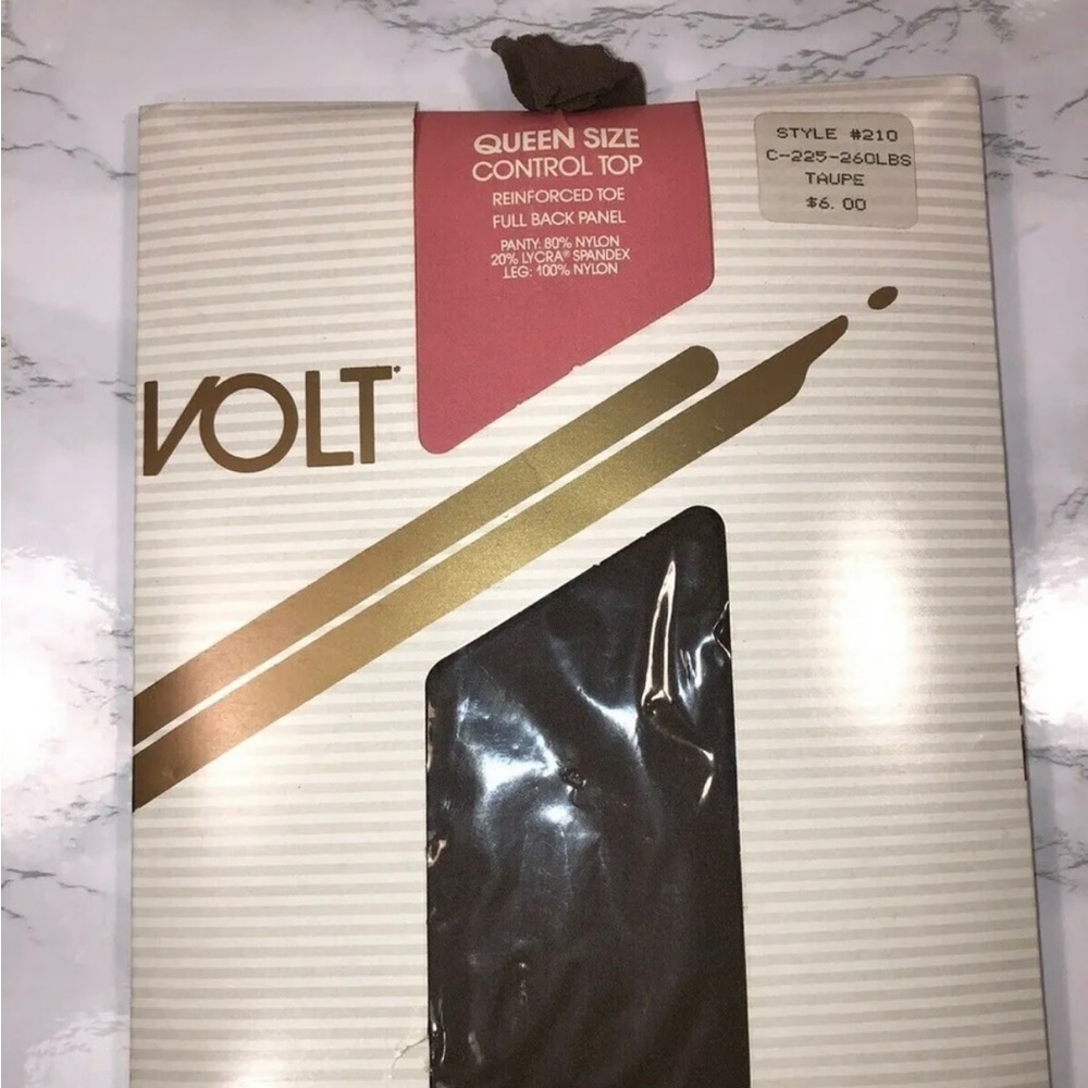 Vintage VOLT Queen Size Panty Hose Color Taupe - Size C (1 package) VTG Hosiery